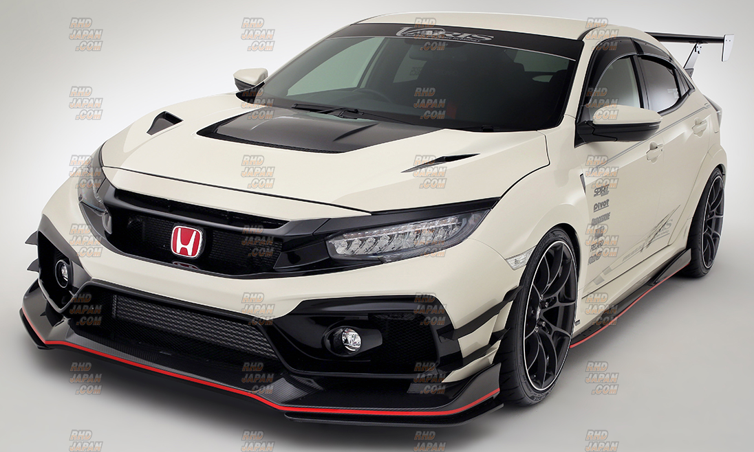 Varis Wide Body Extension Lip Spoiler for Front Bumper - Civic Type-R FK8